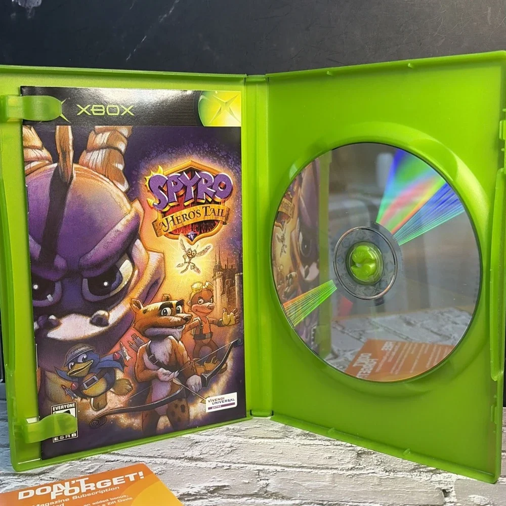 Spyro: A Hero's Tail (Microsoft Xbox, 2004) T&W - Very Clean Disk - CIB